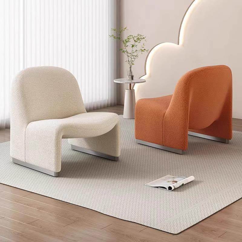 法式奶油单人沙发客厅阳台现代简约设计师休闲创意网红山丘沙发椅