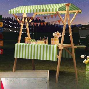 摊位车摆摊实木移动架可折叠展示台地摊架子促销花车展示市集夜市