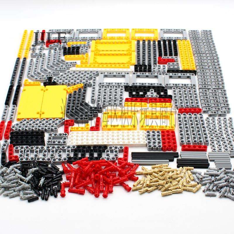 科技小颗粒积木散件9686配件厚连杆面板栓销548PCS套装混装散件