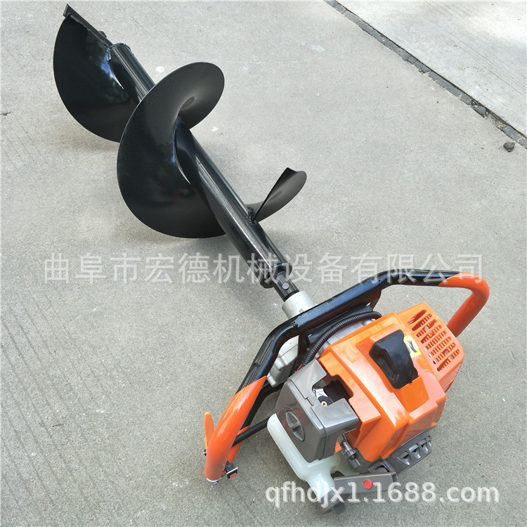 手提汽油小型挖坑机园林农用