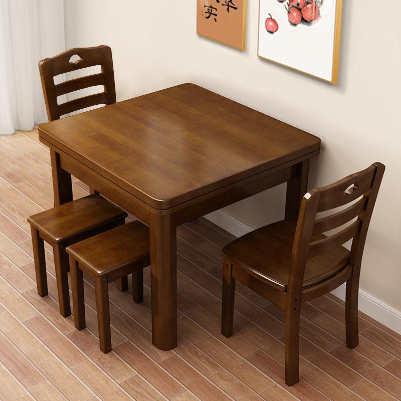 全实木小户型餐桌椅组合家用正方形现代简约西餐桌纯木饭桌小方桌