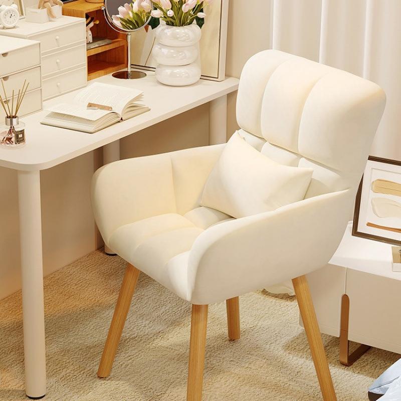 电脑椅子家用舒适久坐靠背护腰办公椅实木化妆宿舍学生学习书桌凳