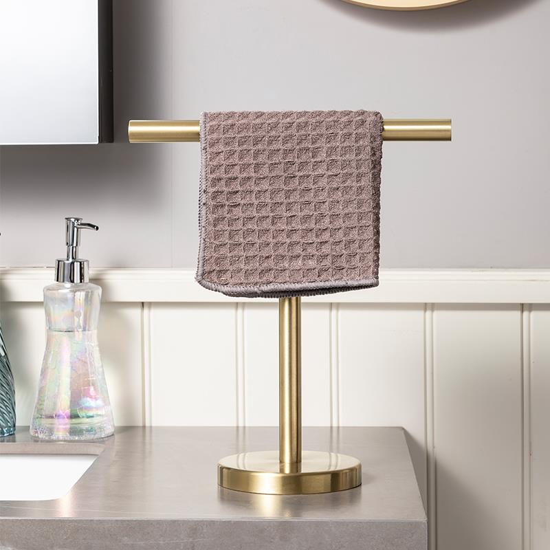 A9L304不锈钢立式浴室毛巾架厨房抹布挂免打孔浴室洗漱台置物架挂