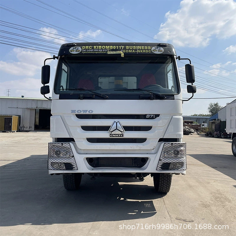 前四后八豪沃自卸车出口 矿用双桥工程货车 375马力砂石料倾斜车