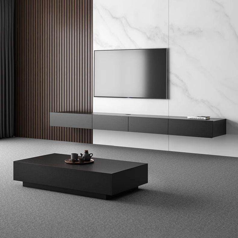 悬浮电视柜现代简约奶油风小户型客厅挂壁式加厚电视柜悬空电视柜