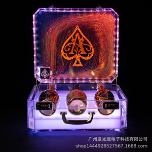 VIP亚克力七彩流沙香槟酒箱