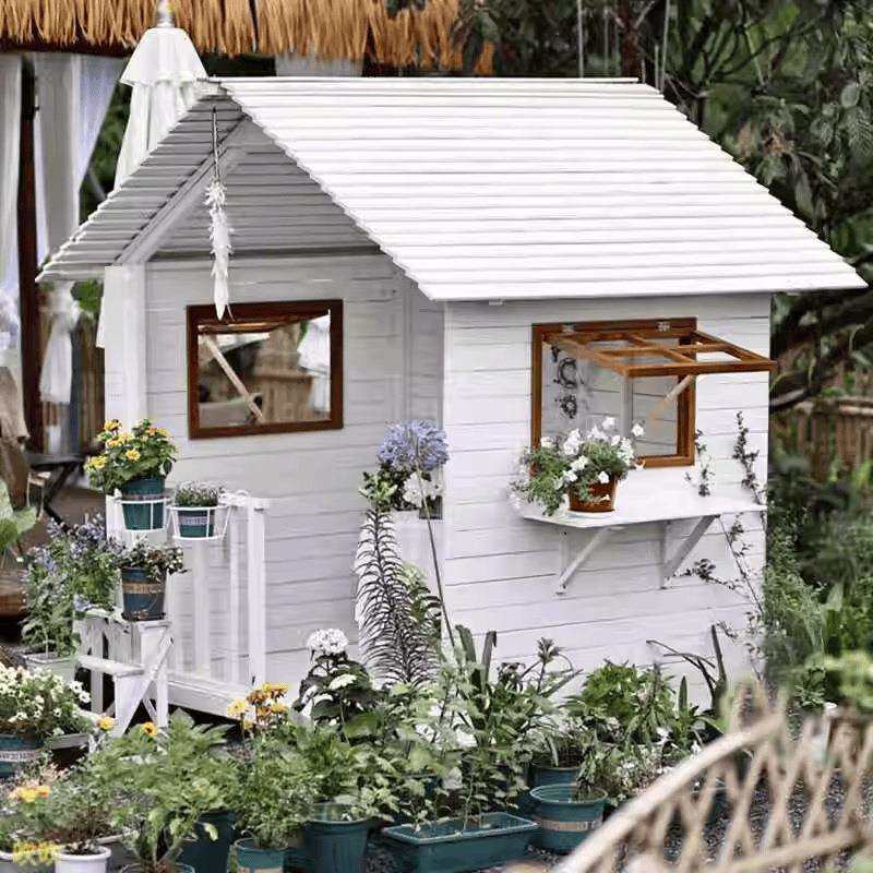 防腐木别墅庭院小木屋户外组装花园凉亭幼儿园移动游戏房实木茶室