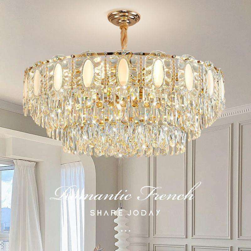 2023新款意大利轻奢别墅客厅餐厅灯水晶吊灯创意个性枝型