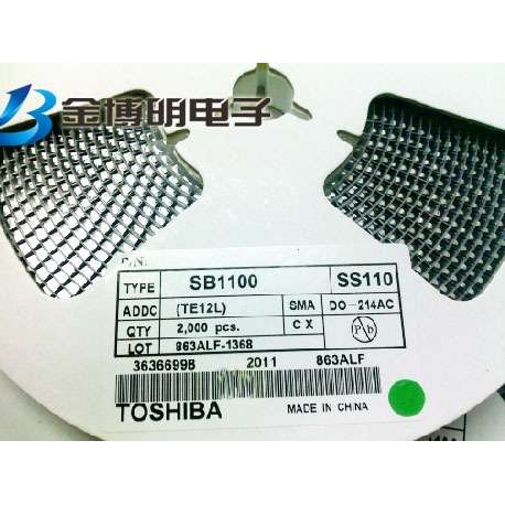 SB1100  SS110 SMA 1A 100V 贴片 SR1100 DO-214AC 肖特基二极管