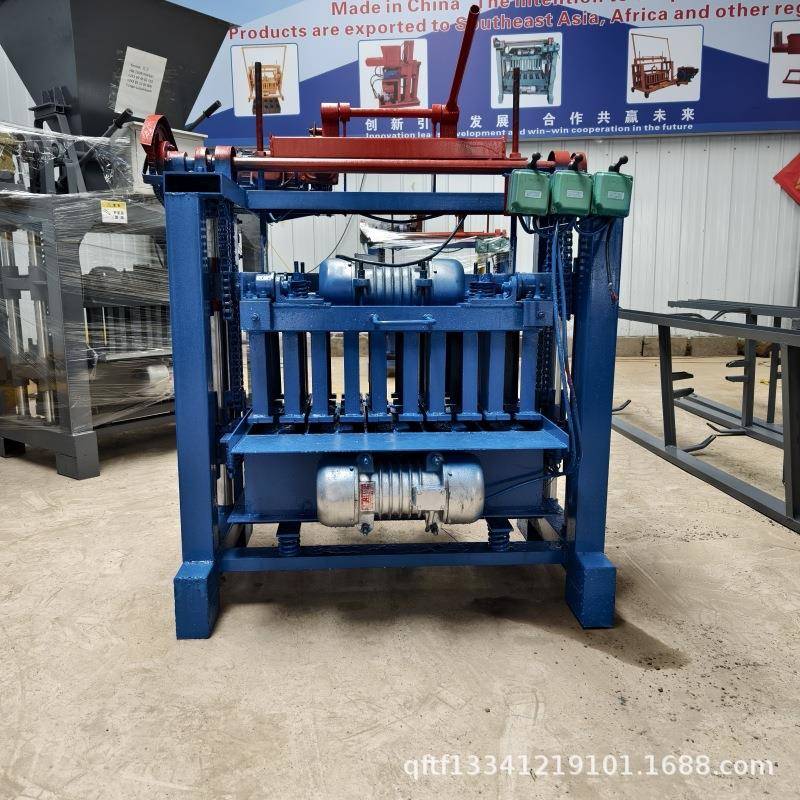 马路砖植草砖制砖机六角砌块打砖机全自动混凝土搅拌制砖机