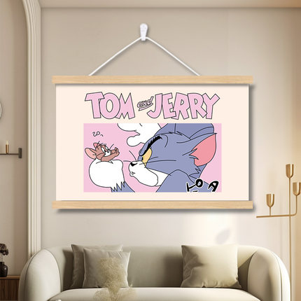 猫和老鼠电表箱盒遮挡装饰画挂画配电箱弱电闸卡通客厅创意装饰画