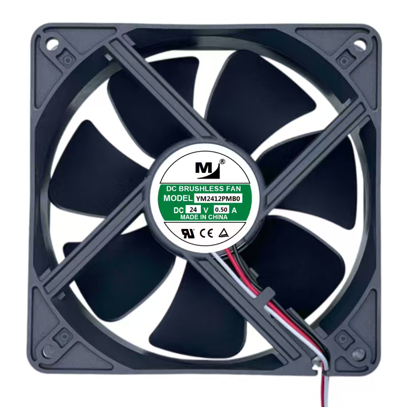 全新正品一盟 YM2412PMB0 DC24V 0.50A 12038电磁炉机柜散热风扇