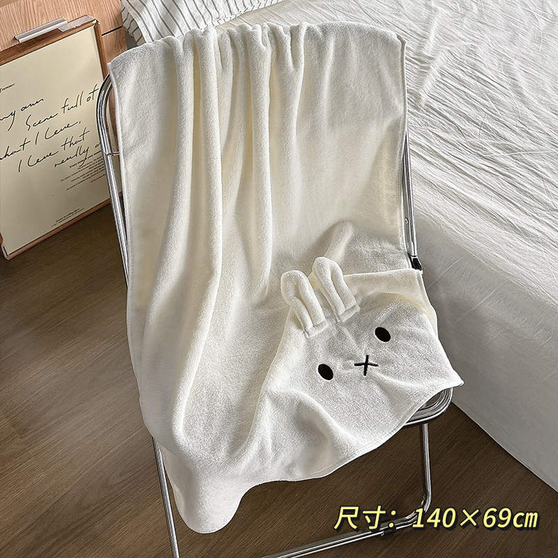 家用宿舍珊瑚绒洗脸洗澡裹巾吸水速干不掉毛男女可爱浴巾毛巾
