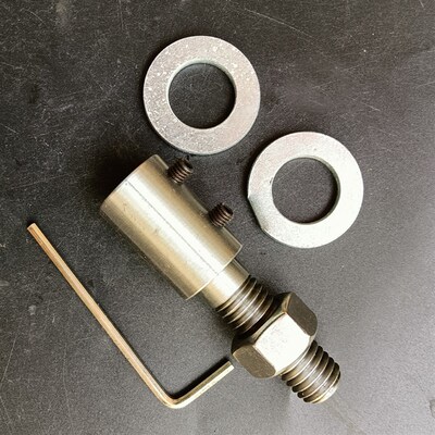 电机轴连接杆砂轮固定加长杆内孔12毫米螺丝端12.7配合压盘装锯片