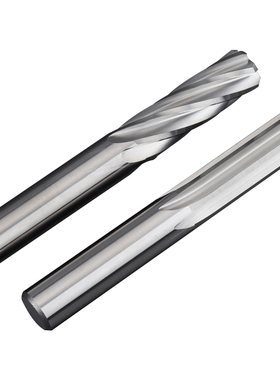 进口58度钨钢铰刀直槽/螺旋H7数控硬质合金直柄加长150L机用铰刀