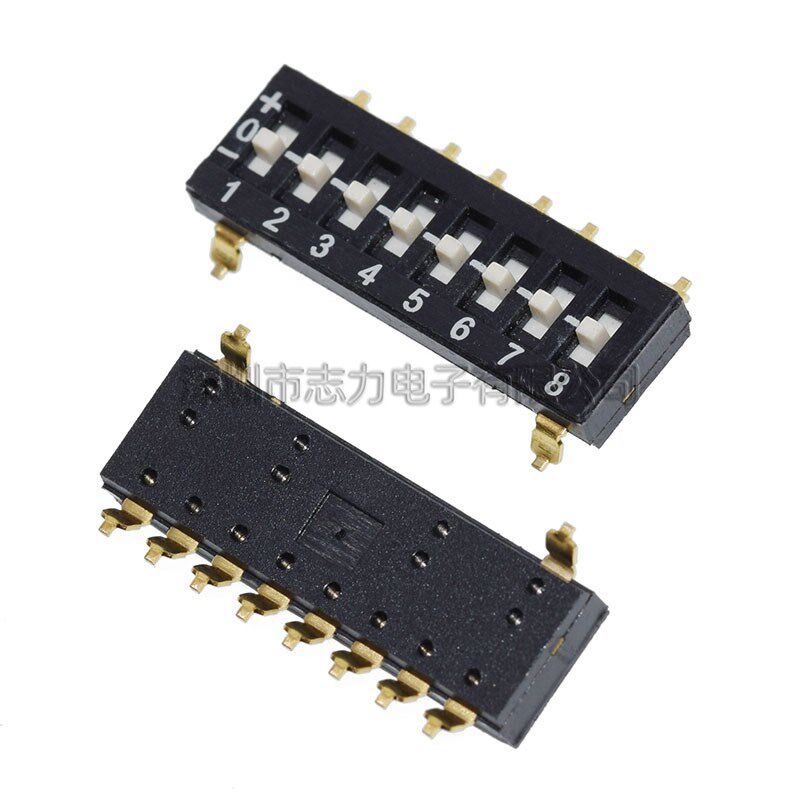 拨码开关 三态LS台湾KE原装DSDT08LHGET 2.54间距8位贴片 8位4P9P