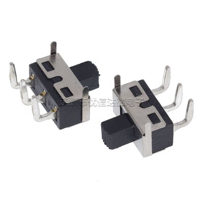 拨动开关SS12D06三脚弯脚/带支架大电流单刀三脚两档SS12D10/11红