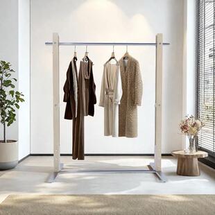 服装店展示架落地式中岛挂衣架男女装货架不锈钢桦木海洋板陈列架