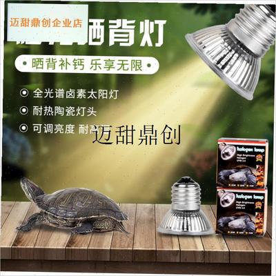 龟晒背灯卤素保温宠物水龟t缸加热灯架夹灯罩uva+uvb补钙太阳灯,