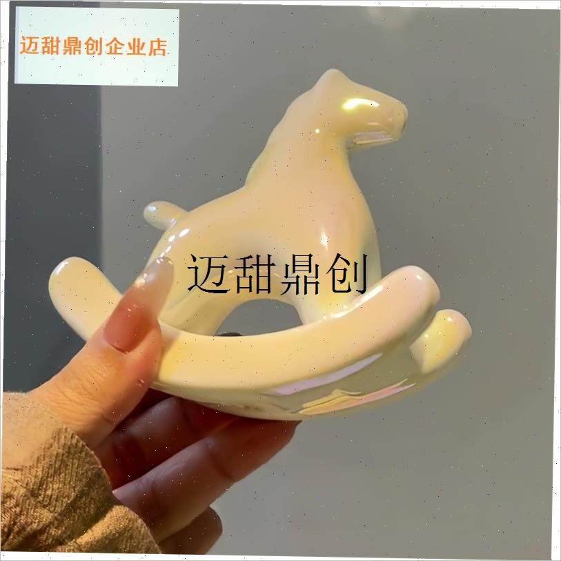 彩摇摇马创意马年k吉祥物装饰品陶瓷马摆件茶宠工艺品高档伴手礼,,家居饰品,装饰摆件,淘宝优惠券,粉丝福利购,淘宝优惠卷