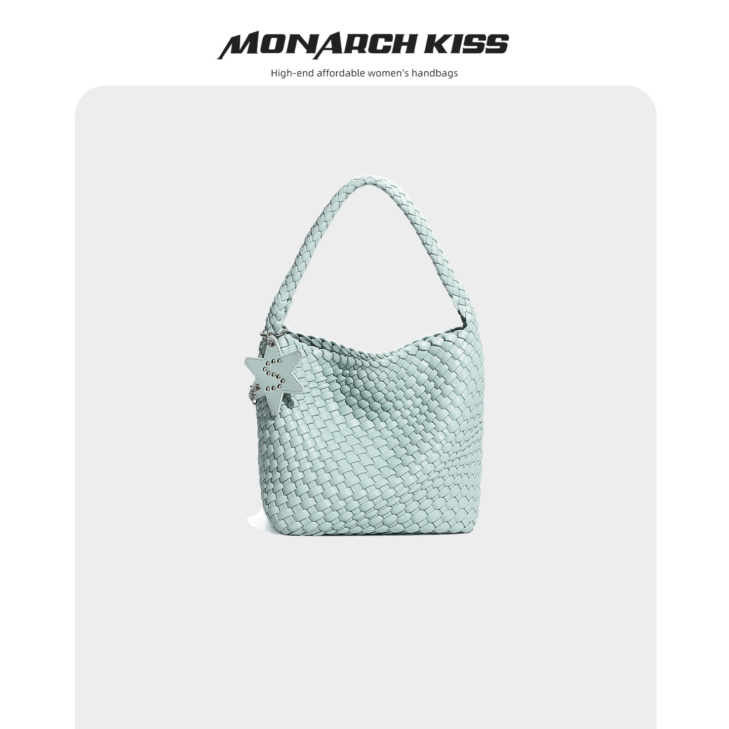 MonarchKiss女编织子母托特包