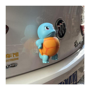 杰尼龟车顶摆件车载外装饰品玩偶汽车公仔红大号披风尾部车尾挂件