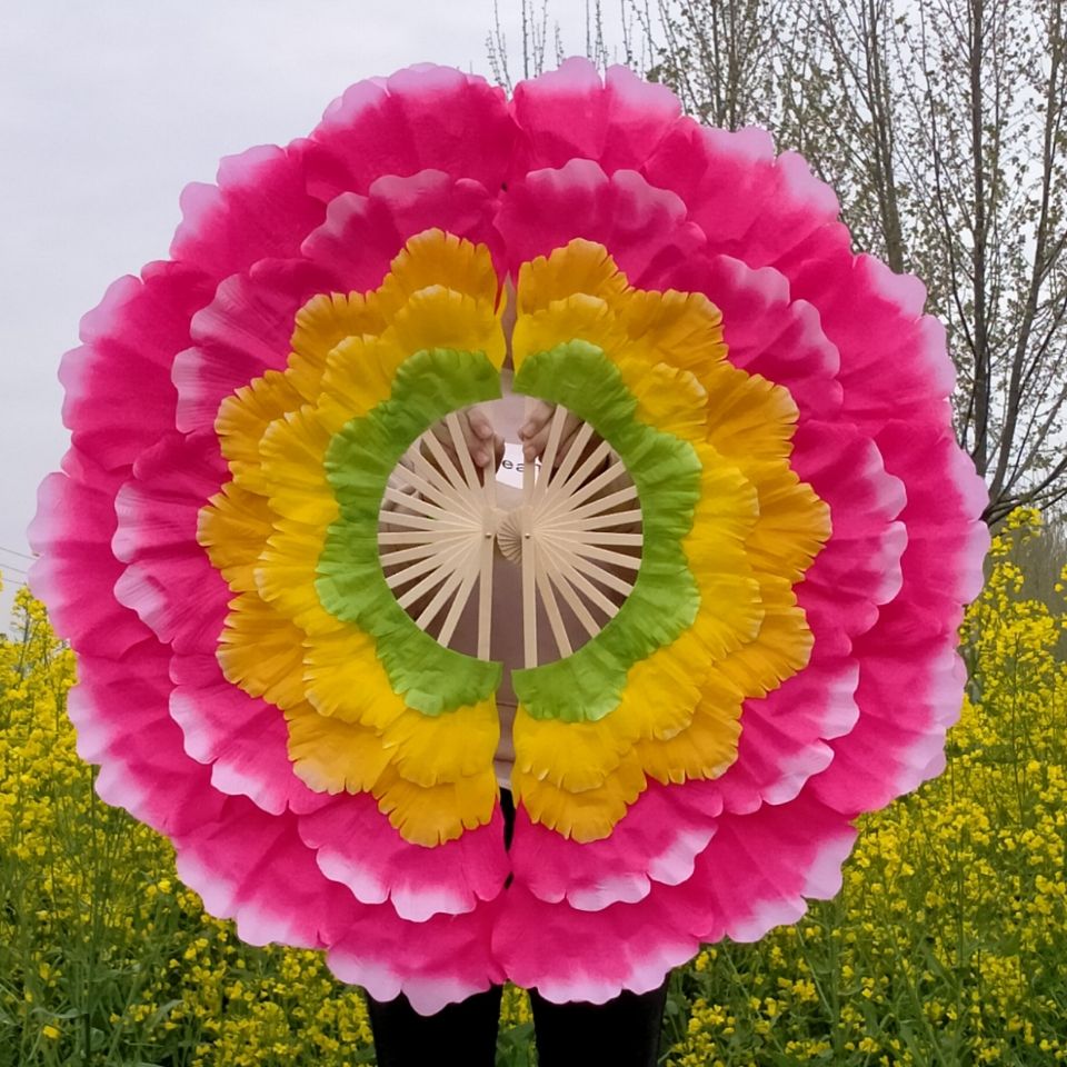 开场舞蹈牡丹花扇瓣广团