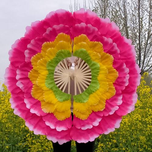 开场舞蹈牡丹花扇瓣广团