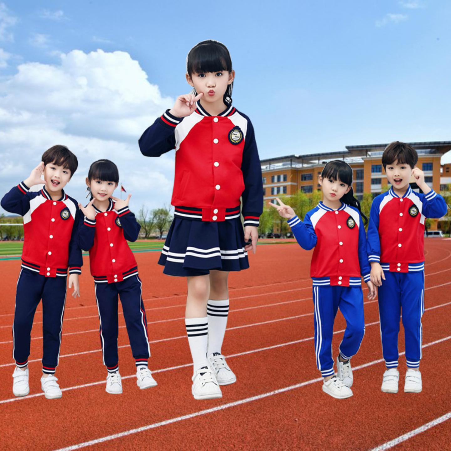 儿童春秋英伦园服运动套装