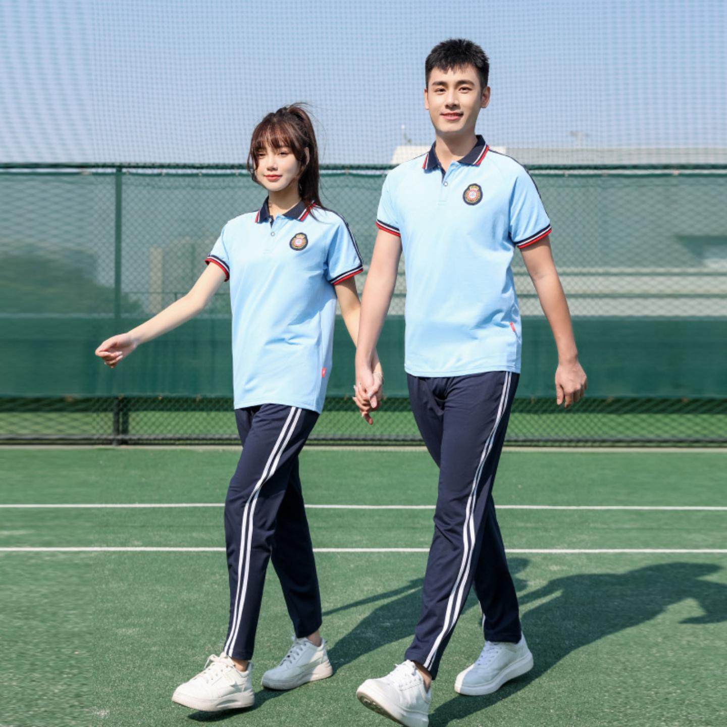 夏季初中学生校服套装高中生男女