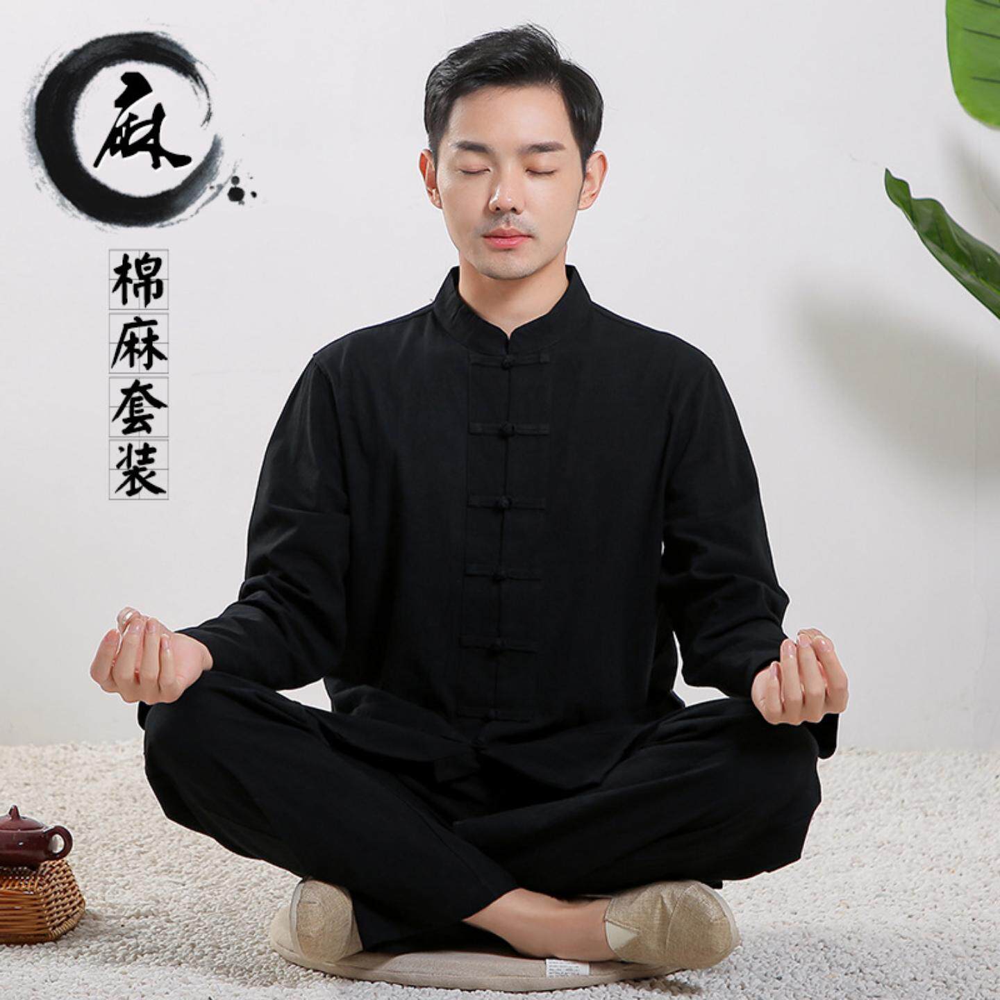 中开衫唐装中式棉麻打底衫长袖