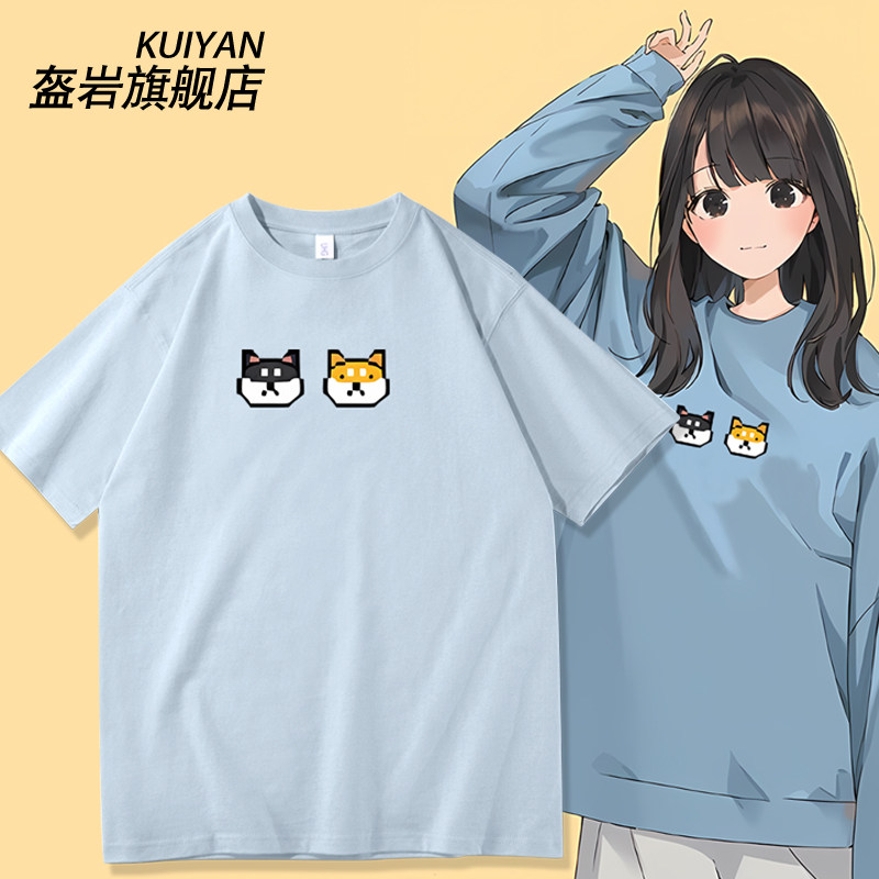 摇曳露营动漫人物土岐绫乃周边短袖T恤男女二次元上衣纯棉衣服夏