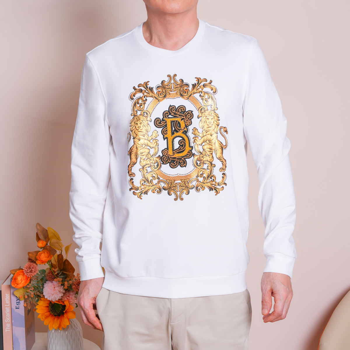 J.BENATO/宾度男士圆领休闲卫衣