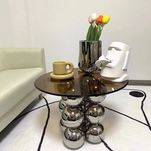 10MM厚高端茶色钢化玻璃酒店转盘高档圆餐桌饭店台面茶几桌面定做