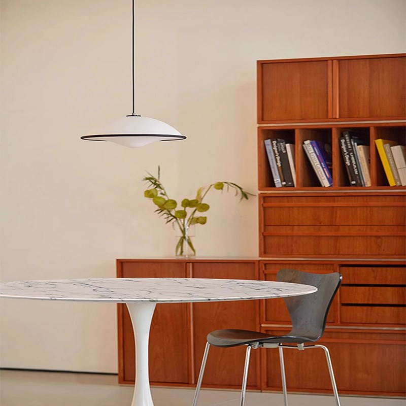 复古餐厅吊灯简约包豪斯客厅灯中古风玄关餐桌吧台氛围岛台飞碟灯