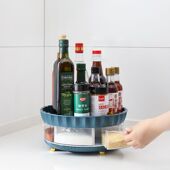 旋转调味盒一体多格调味料佐料收纳台面油盐酱醋瓶厨房双层置物架