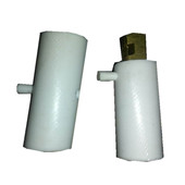 对插式 绳状陶瓷加热带专用接插头铜耐高温白色 快速接头LCD履带式