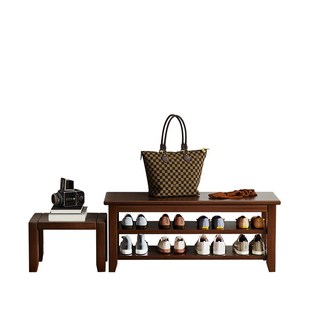 实木子母换鞋凳家用矮凳儿童穿鞋凳鞋架入户家用门口凳子玄关鞋柜