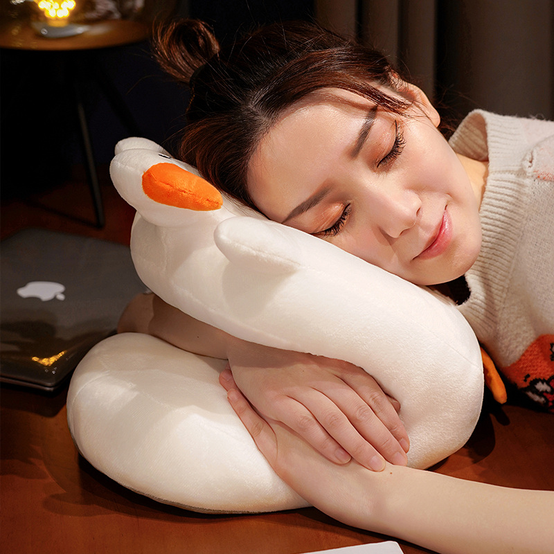 大鹅趴趴枕小学生趴桌子午睡枕头办公室儿童午休枕睡觉抱枕趴睡枕