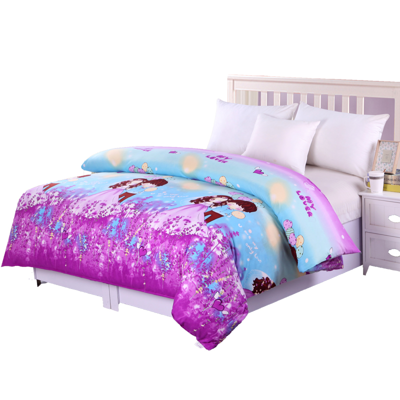 粉色碎花被套单件磨毛单人被罩1.5米1.8x2 2.2x2.4米200cm被子套