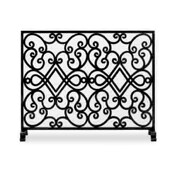 欧式 火炉围栏 新古典铁艺落地家用防烫壁炉隔断屏风雕花镂空新品