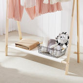 日式 衣架实木衣帽架落地卧室简约家用挂衣架置物架收纳神器衣服架