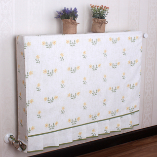 暖气罩暖气片罩美式田园小黄花暖气套布艺装饰全包防尘罩套子定制