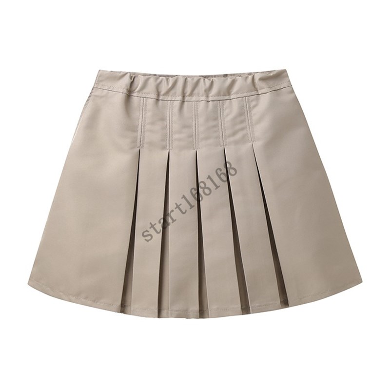 学院英伦风幼儿园服春夏女儿童校服小学生演讲服卡其色百褶半身裙
