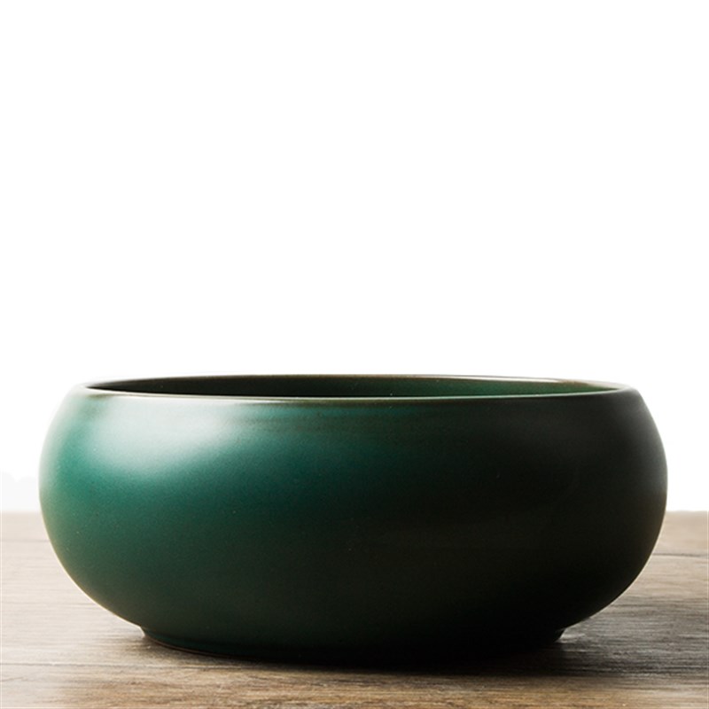 手工粗陶茶洗杯洗景德镇陶瓷水洗水盂茶渣桶建水大号功夫茶具零配