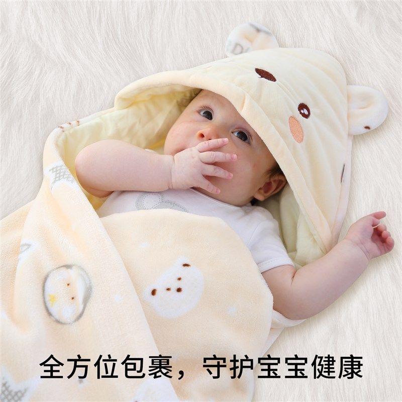 婴儿包被新生儿抱被法兰绒纯棉春秋冬季加厚款A类产房新生儿宝宝,婴童用品,睡袋/防踢被,淘宝优惠券,粉丝福利购,淘宝优惠卷