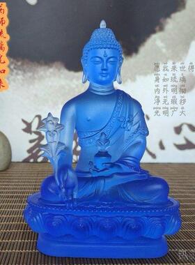 古法琉璃药师佛摆件药师琉璃光如来七佛像家居摆设供养厂价直销