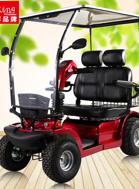 威之群4031B老年代步车四轮车电动车大型双人座老人残疾人观光车