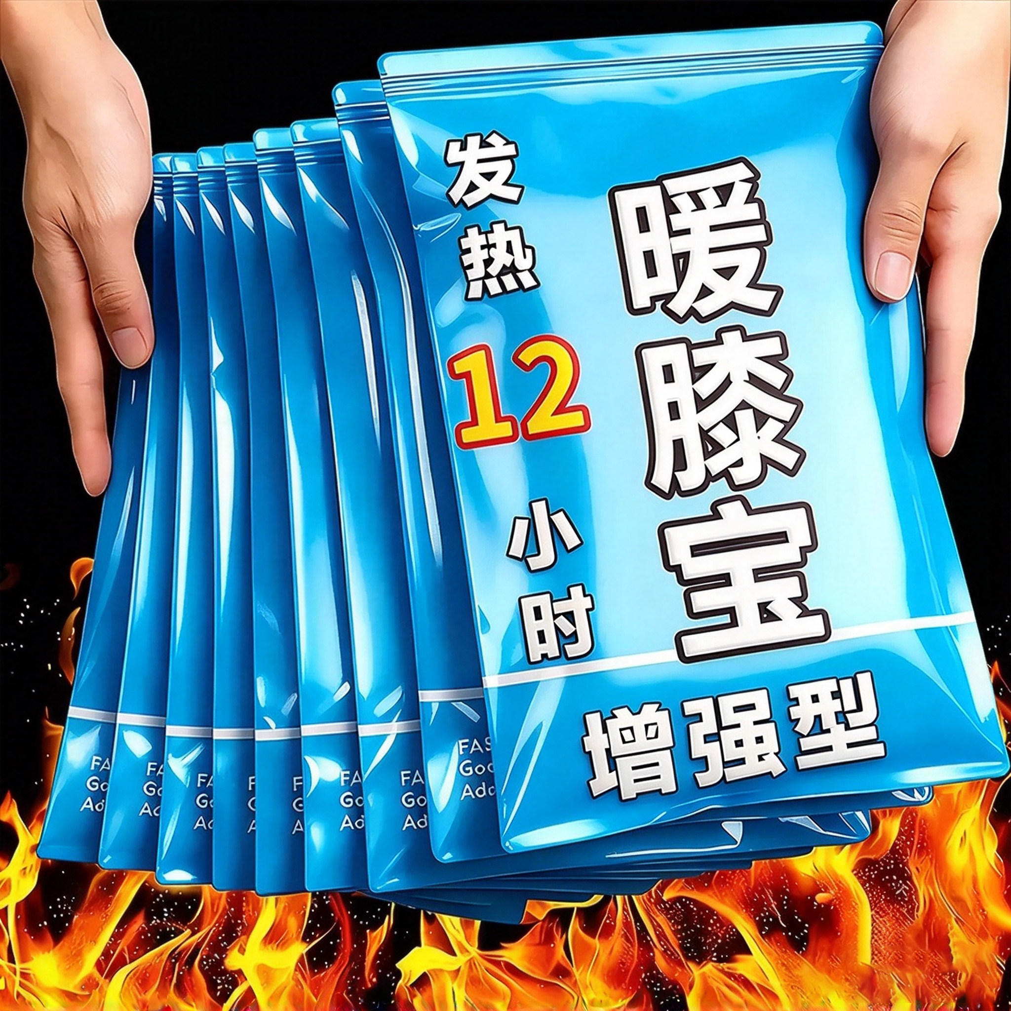 艾草蒸汽暖膝贴自发热热敷护膝绑带贴秋冬膝盖保暖草本温敷贴