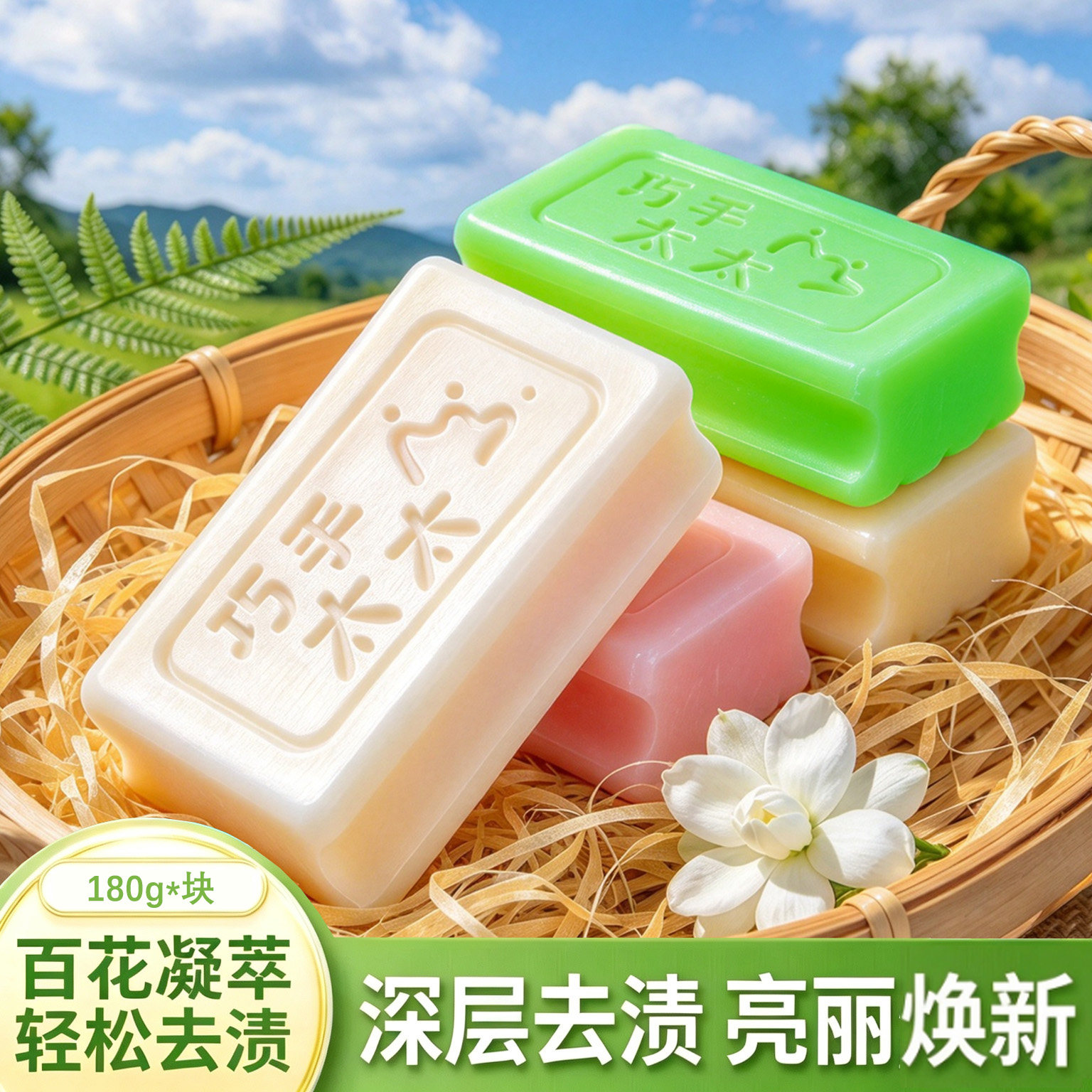 新款百花香洗衣皂持久留香
